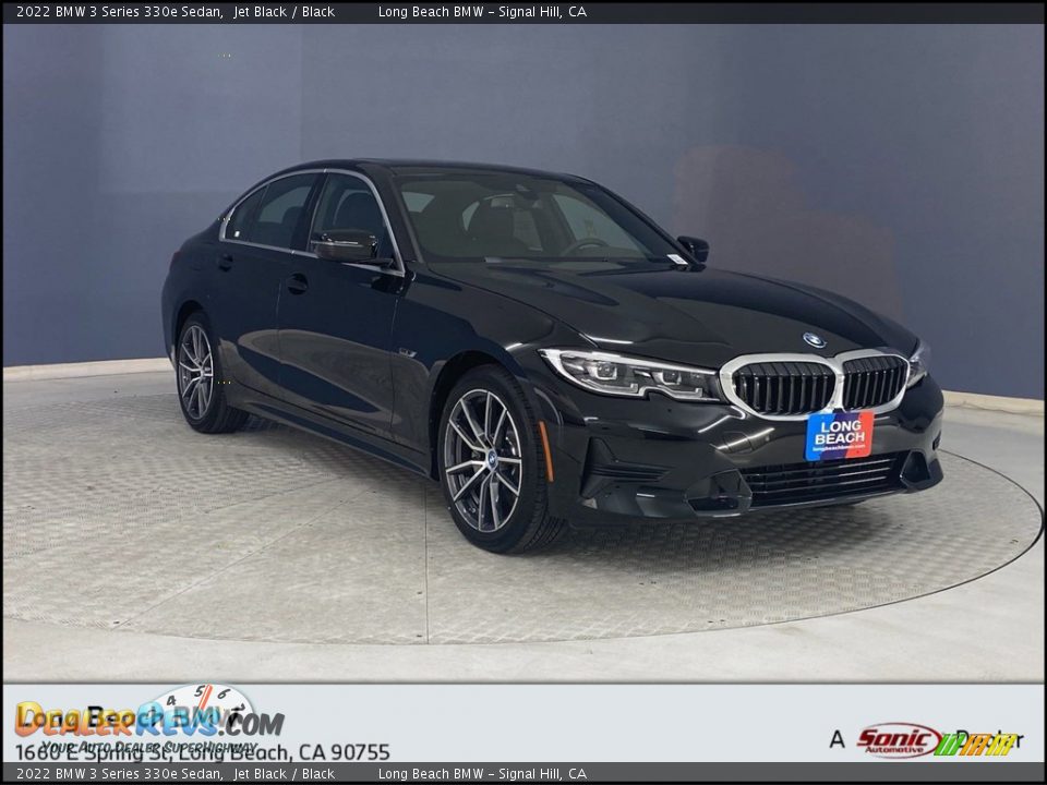 2022 BMW 3 Series 330e Sedan Jet Black / Black Photo #1