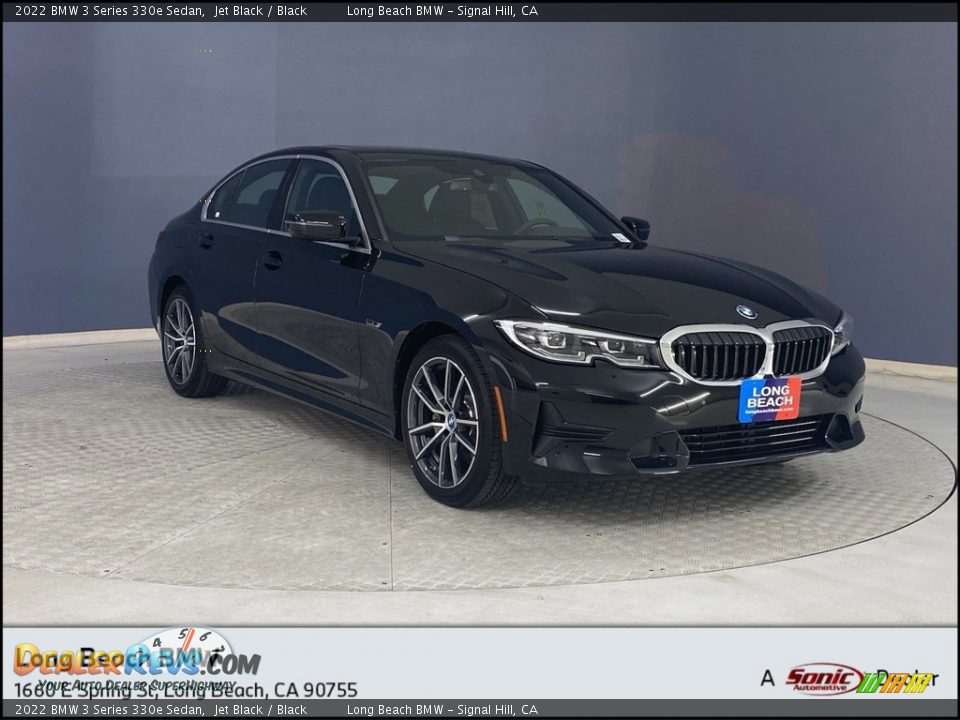 2022 BMW 3 Series 330e Sedan Jet Black / Black Photo #1