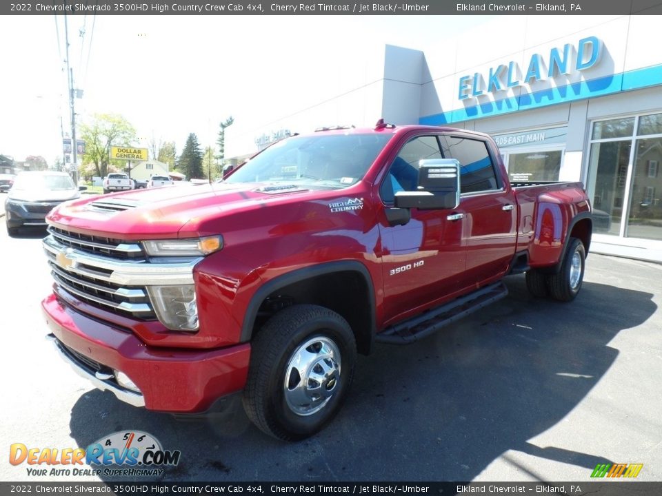 2022 Chevrolet Silverado 3500HD High Country Crew Cab 4x4 Cherry Red Tintcoat / Jet Black/­Umber Photo #1