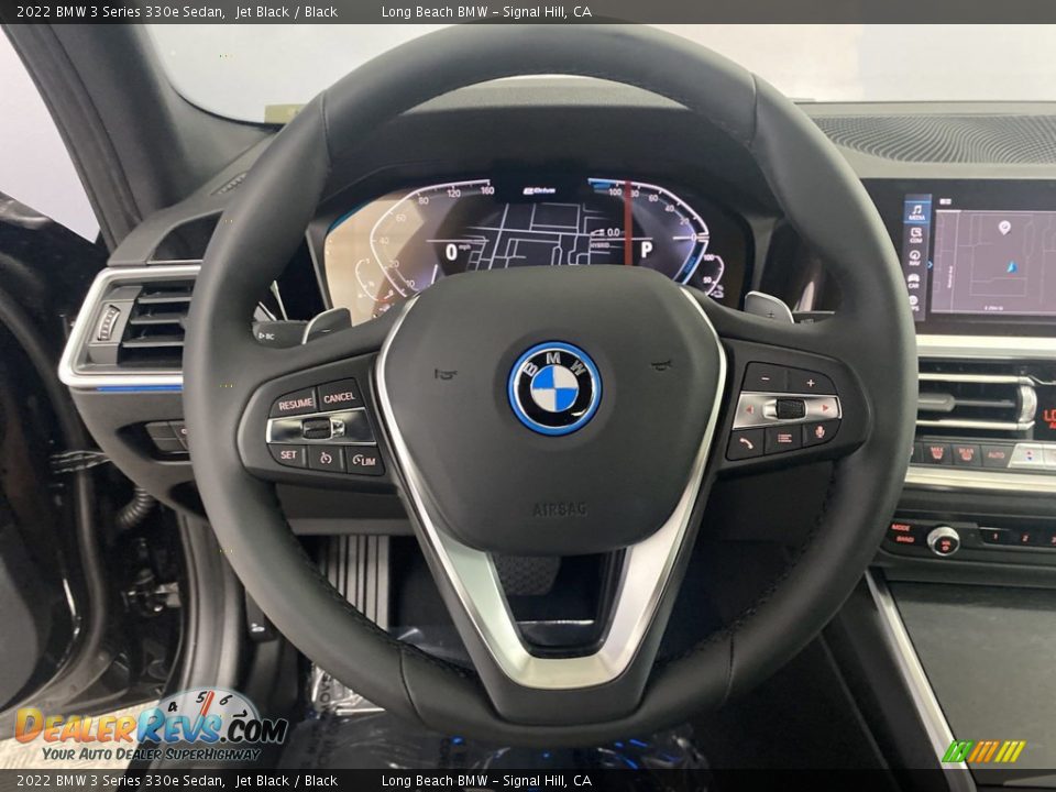 2022 BMW 3 Series 330e Sedan Jet Black / Black Photo #14