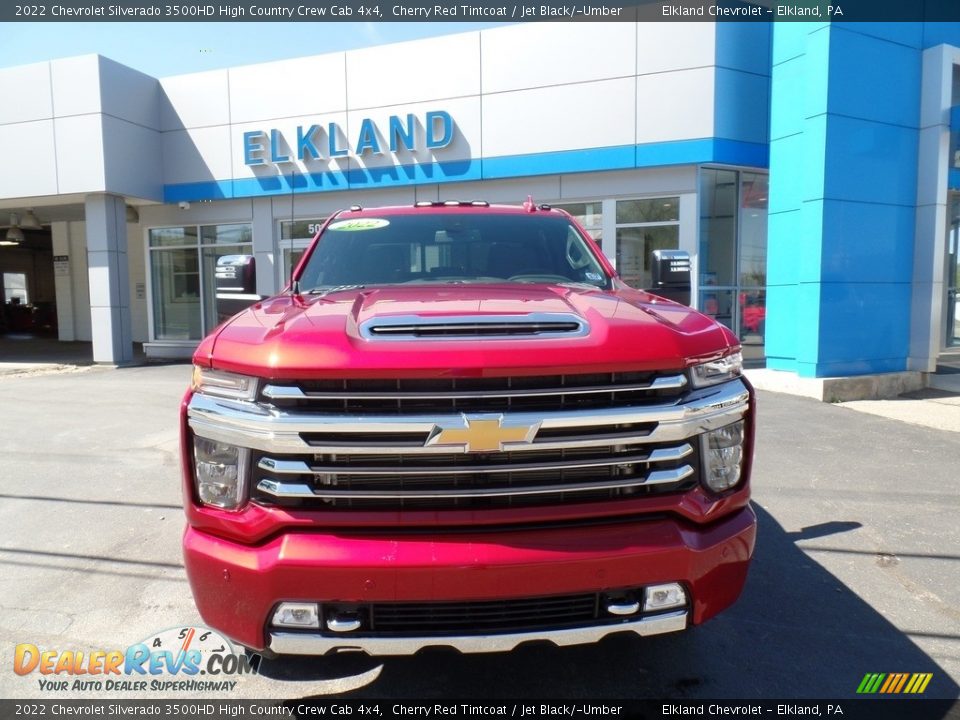 2022 Chevrolet Silverado 3500HD High Country Crew Cab 4x4 Cherry Red Tintcoat / Jet Black/­Umber Photo #3