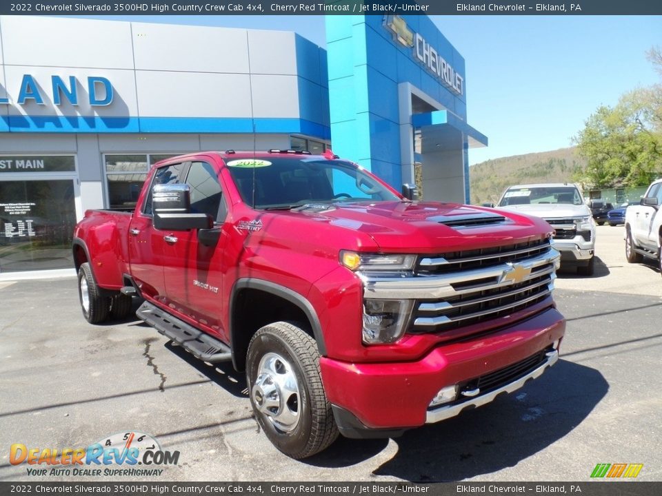 2022 Chevrolet Silverado 3500HD High Country Crew Cab 4x4 Cherry Red Tintcoat / Jet Black/­Umber Photo #4