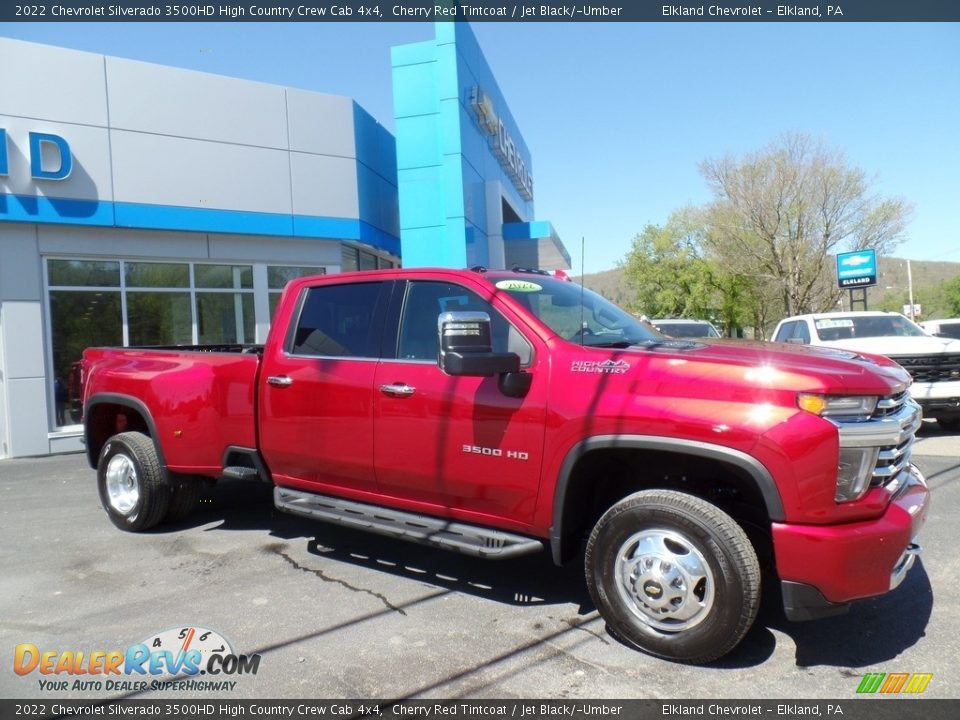 Front 3/4 View of 2022 Chevrolet Silverado 3500HD High Country Crew Cab 4x4 Photo #5