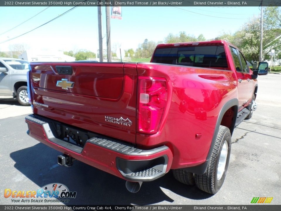 2022 Chevrolet Silverado 3500HD High Country Crew Cab 4x4 Cherry Red Tintcoat / Jet Black/­Umber Photo #8