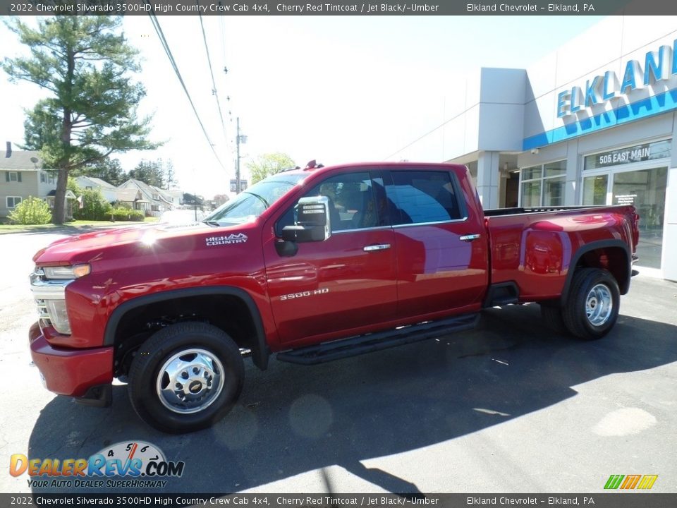 2022 Chevrolet Silverado 3500HD High Country Crew Cab 4x4 Cherry Red Tintcoat / Jet Black/­Umber Photo #12