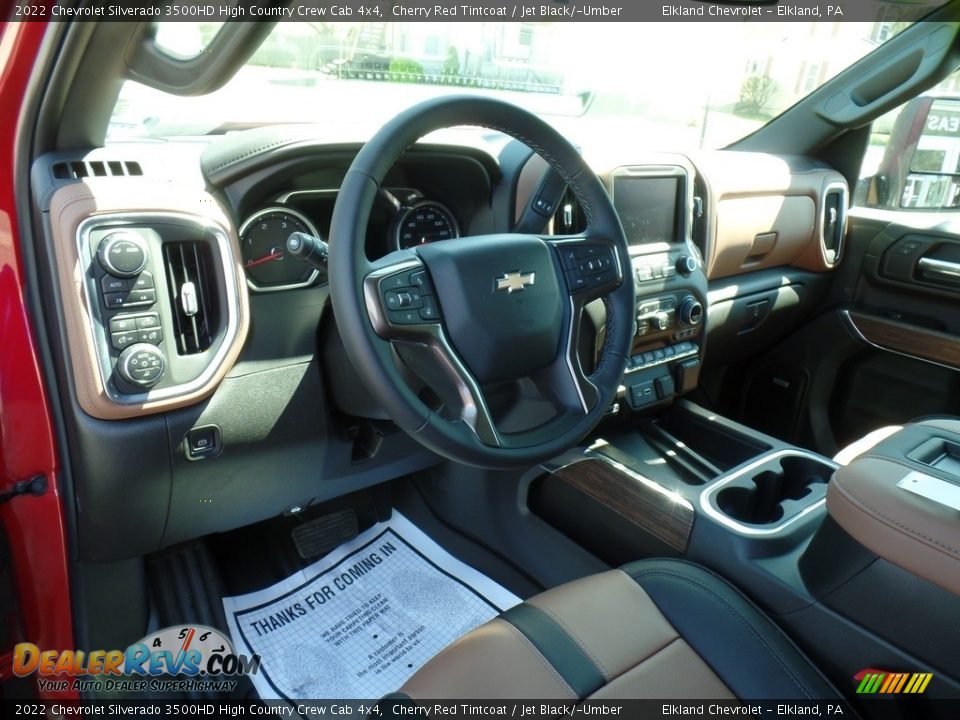 Dashboard of 2022 Chevrolet Silverado 3500HD High Country Crew Cab 4x4 Photo #25