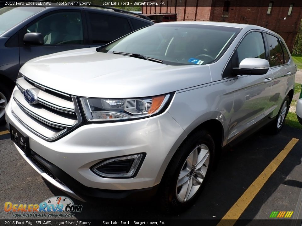 2018 Ford Edge SEL AWD Ingot Silver / Ebony Photo #1