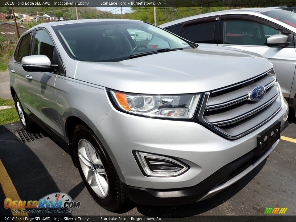 2018 Ford Edge SEL AWD Ingot Silver / Ebony Photo #4