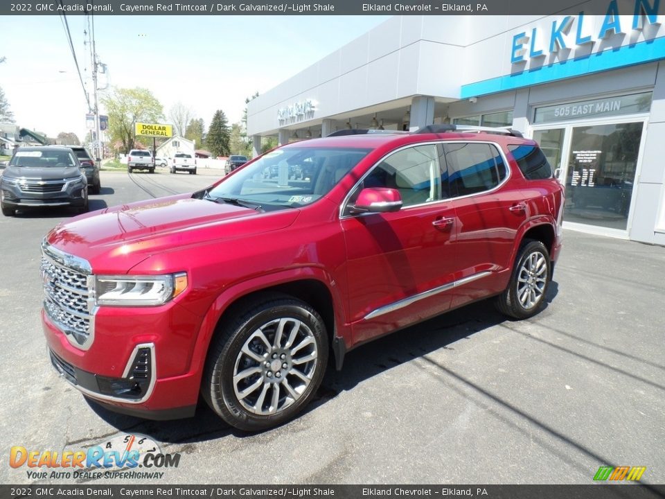 2022 GMC Acadia Denali Cayenne Red Tintcoat / Dark Galvanized/­Light Shale Photo #1