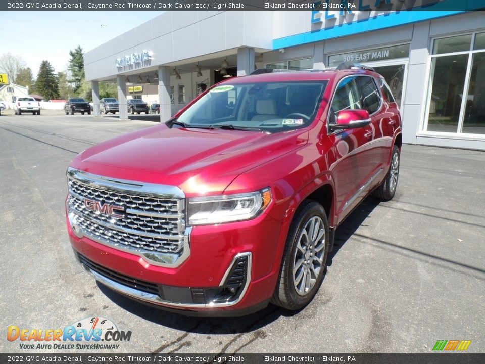 2022 GMC Acadia Denali Cayenne Red Tintcoat / Dark Galvanized/­Light Shale Photo #2