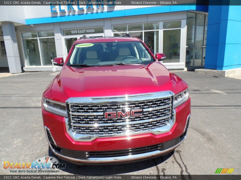 2022 GMC Acadia Denali Cayenne Red Tintcoat / Dark Galvanized/­Light Shale Photo #3