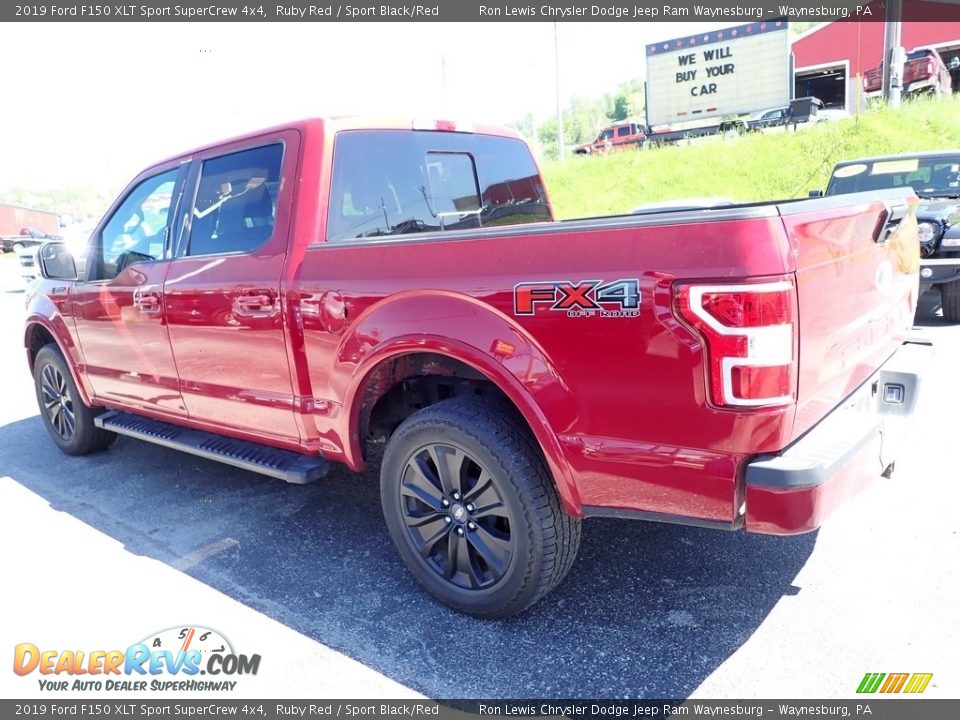 2019 Ford F150 XLT Sport SuperCrew 4x4 Ruby Red / Sport Black/Red Photo #3
