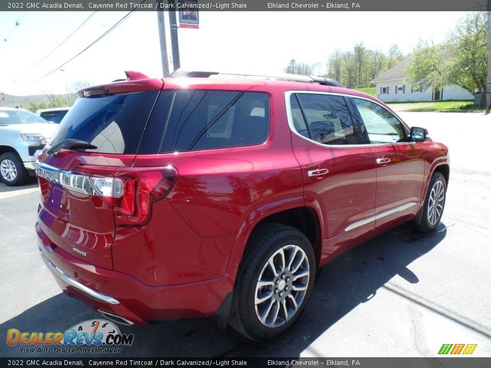 2022 GMC Acadia Denali Cayenne Red Tintcoat / Dark Galvanized/­Light Shale Photo #7