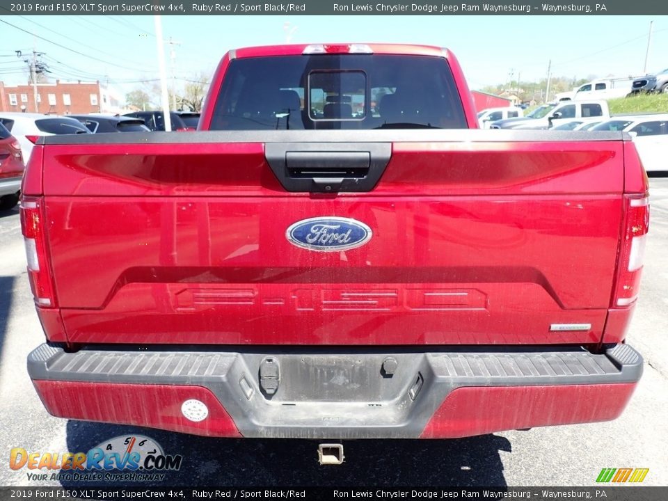 2019 Ford F150 XLT Sport SuperCrew 4x4 Ruby Red / Sport Black/Red Photo #4