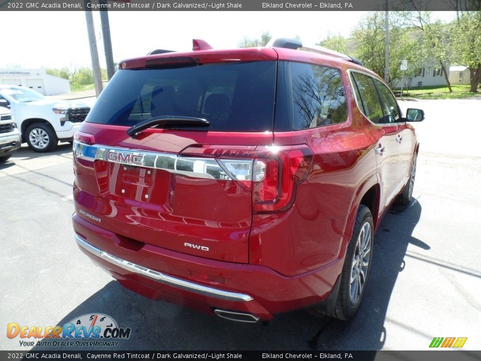 2022 GMC Acadia Denali Cayenne Red Tintcoat / Dark Galvanized/­Light Shale Photo #8