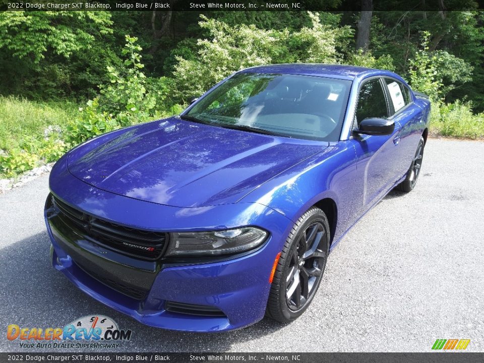 2022 Dodge Charger SXT Blacktop Indigo Blue / Black Photo #2