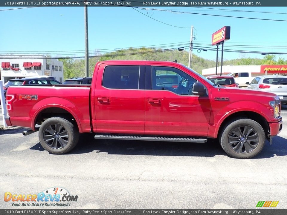 2019 Ford F150 XLT Sport SuperCrew 4x4 Ruby Red / Sport Black/Red Photo #6