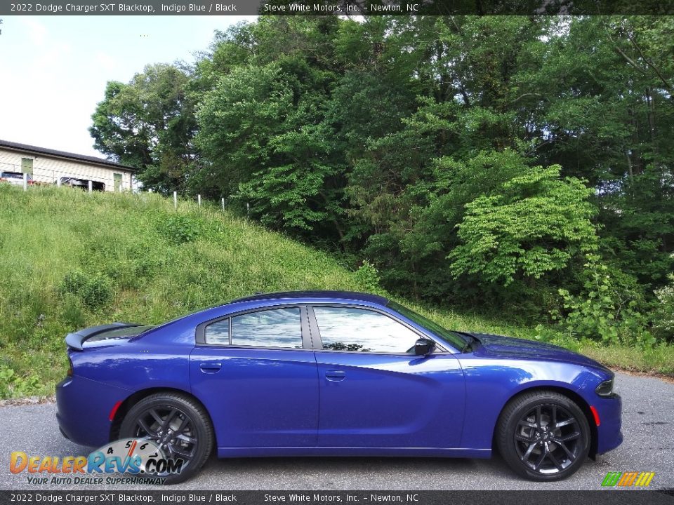 2022 Dodge Charger SXT Blacktop Indigo Blue / Black Photo #5