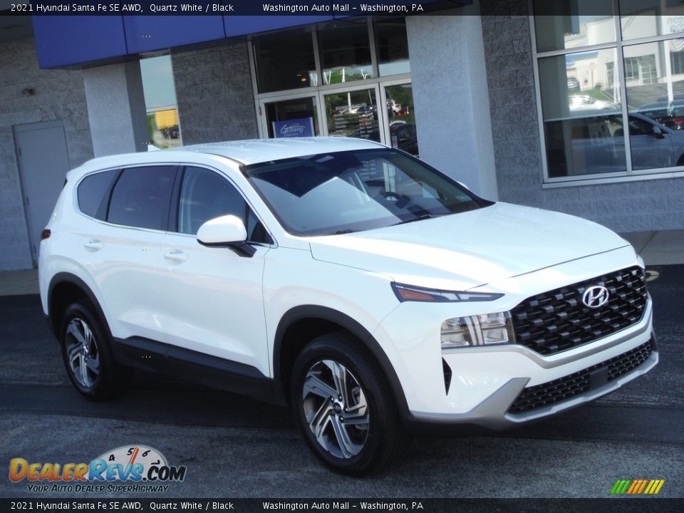 2021 Hyundai Santa Fe SE AWD Quartz White / Black Photo #1