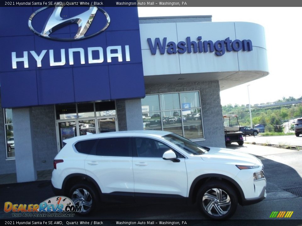 2021 Hyundai Santa Fe SE AWD Quartz White / Black Photo #2