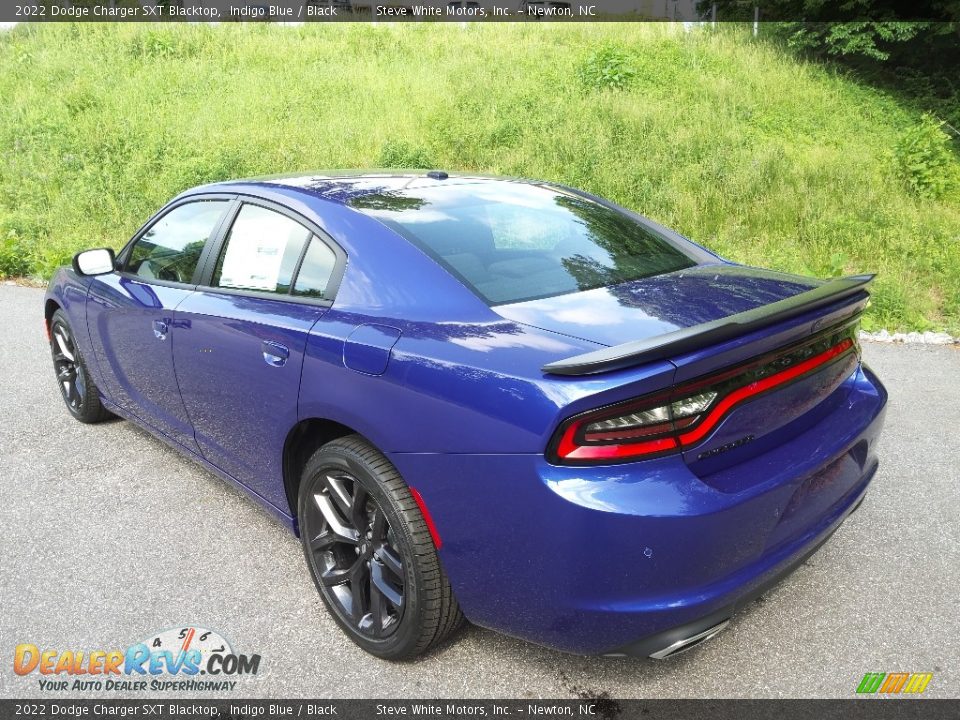 2022 Dodge Charger SXT Blacktop Indigo Blue / Black Photo #7