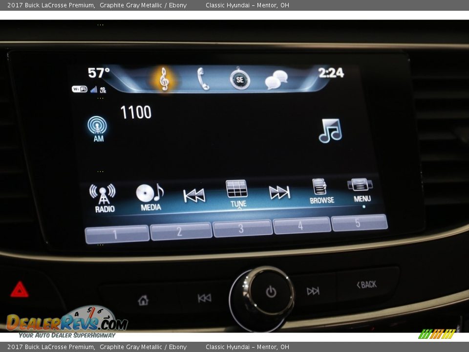 2017 Buick LaCrosse Premium Graphite Gray Metallic / Ebony Photo #10