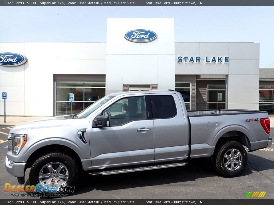 2022 Ford F150 XLT SuperCab 4x4 Iconic Silver Metallic / Medium Dark Slate Photo #1