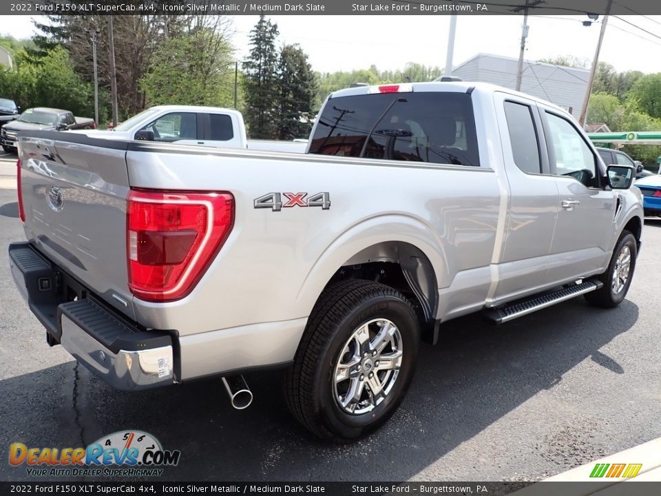 2022 Ford F150 XLT SuperCab 4x4 Iconic Silver Metallic / Medium Dark Slate Photo #5