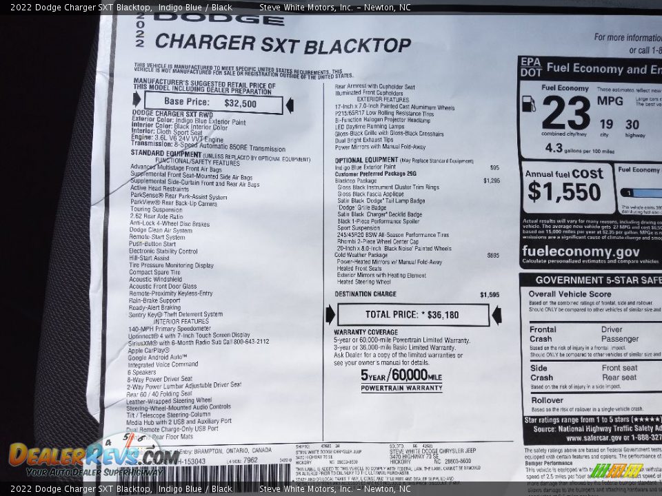 2022 Dodge Charger SXT Blacktop Indigo Blue / Black Photo #25