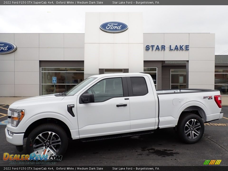 2022 Ford F150 STX SuperCab 4x4 Oxford White / Medium Dark Slate Photo #1