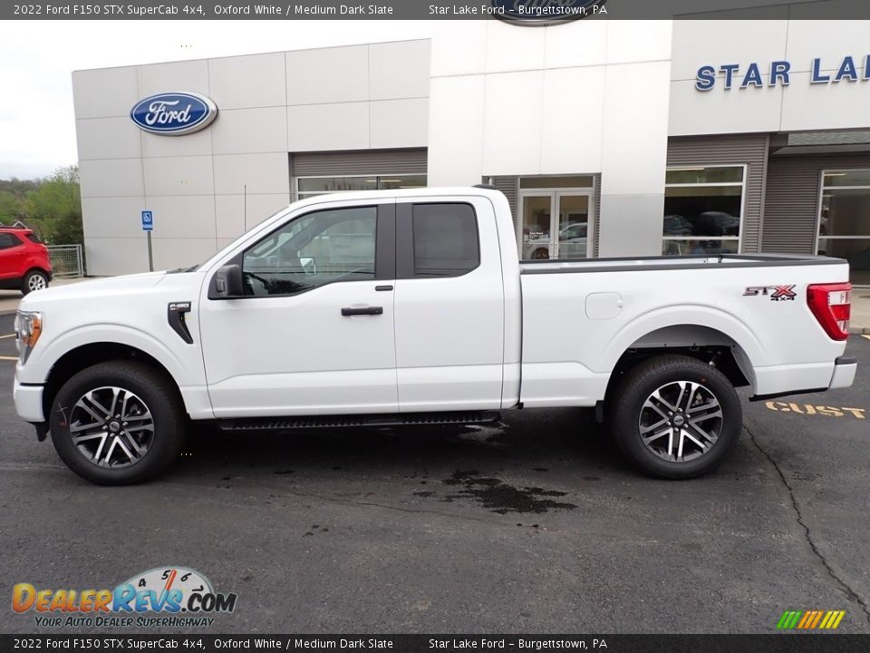 2022 Ford F150 STX SuperCab 4x4 Oxford White / Medium Dark Slate Photo #2