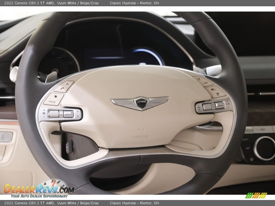 2022 Genesis G80 2.5T AWD Steering Wheel Photo #7