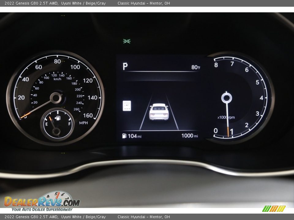 2022 Genesis G80 2.5T AWD Gauges Photo #8