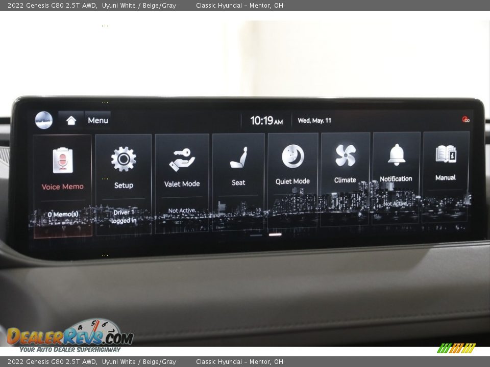 Controls of 2022 Genesis G80 2.5T AWD Photo #11