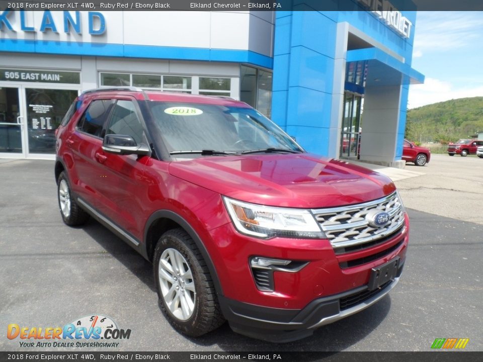 2018 Ford Explorer XLT 4WD Ruby Red / Ebony Black Photo #4