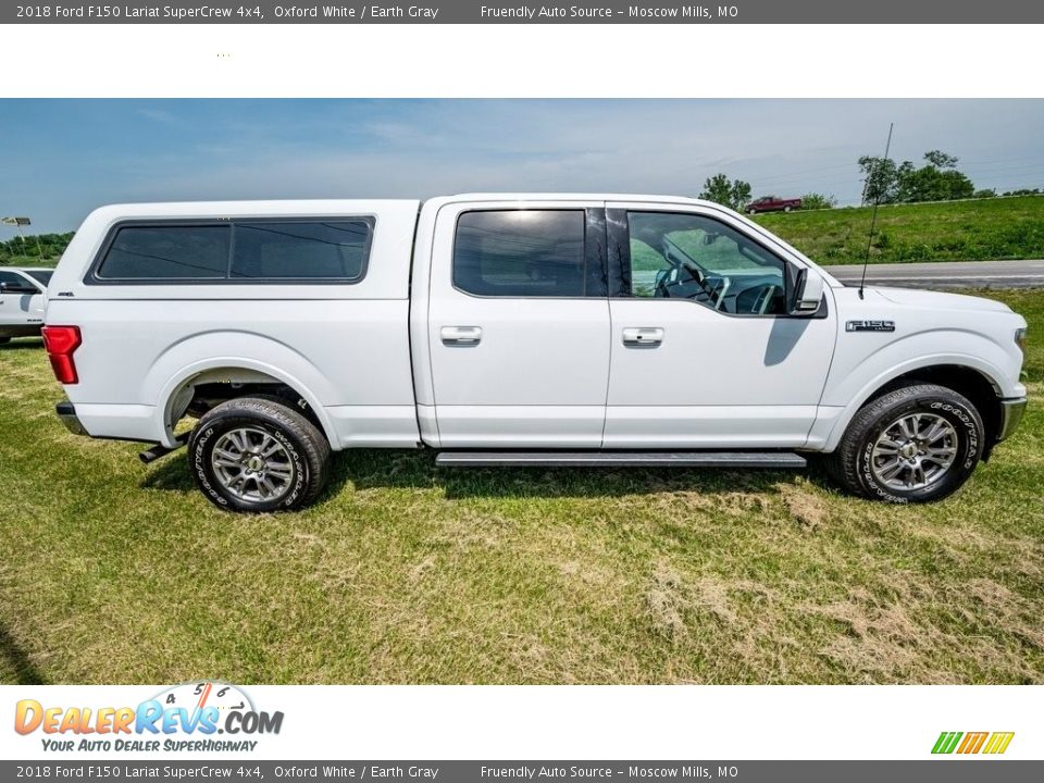 2018 Ford F150 Lariat SuperCrew 4x4 Oxford White / Earth Gray Photo #2