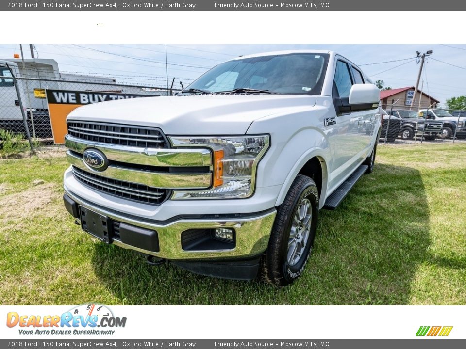 2018 Ford F150 Lariat SuperCrew 4x4 Oxford White / Earth Gray Photo #13