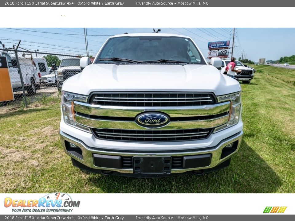 2018 Ford F150 Lariat SuperCrew 4x4 Oxford White / Earth Gray Photo #14