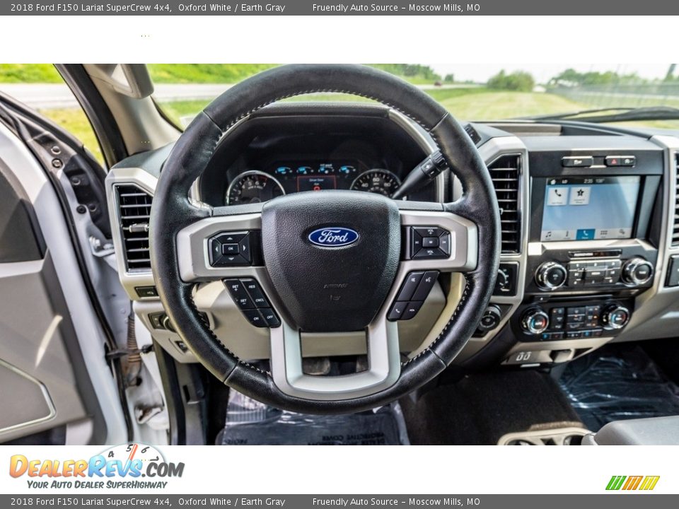 2018 Ford F150 Lariat SuperCrew 4x4 Oxford White / Earth Gray Photo #15