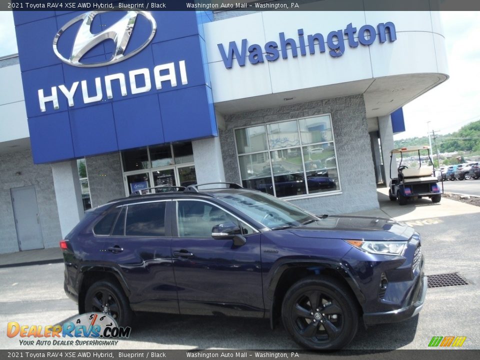 2021 Toyota RAV4 XSE AWD Hybrid Blueprint / Black Photo #2