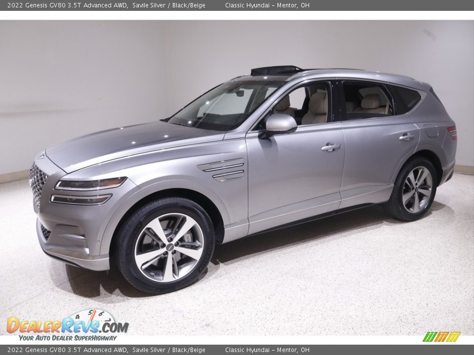 Front 3/4 View of 2022 Genesis GV80 3.5T Advanced AWD Photo #3