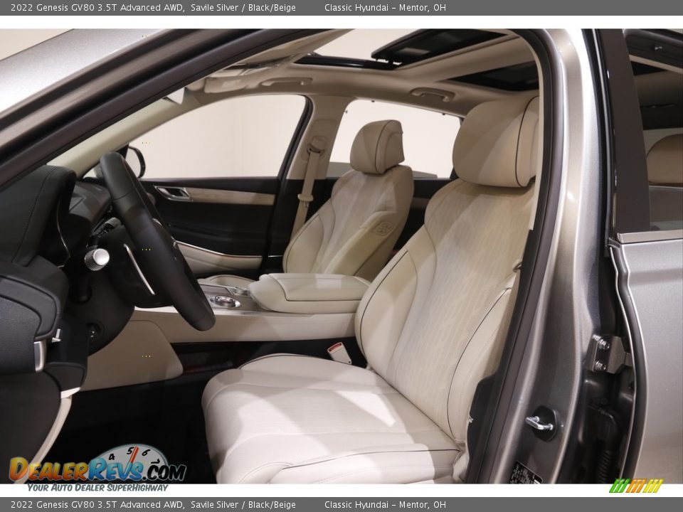 Black/Beige Interior - 2022 Genesis GV80 3.5T Advanced AWD Photo #5