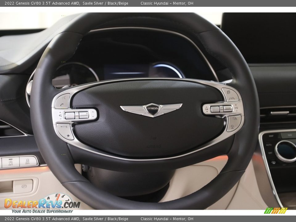 2022 Genesis GV80 3.5T Advanced AWD Steering Wheel Photo #7