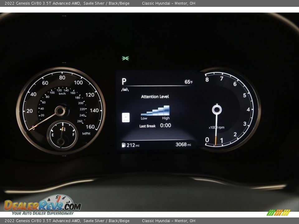 2022 Genesis GV80 3.5T Advanced AWD Gauges Photo #8