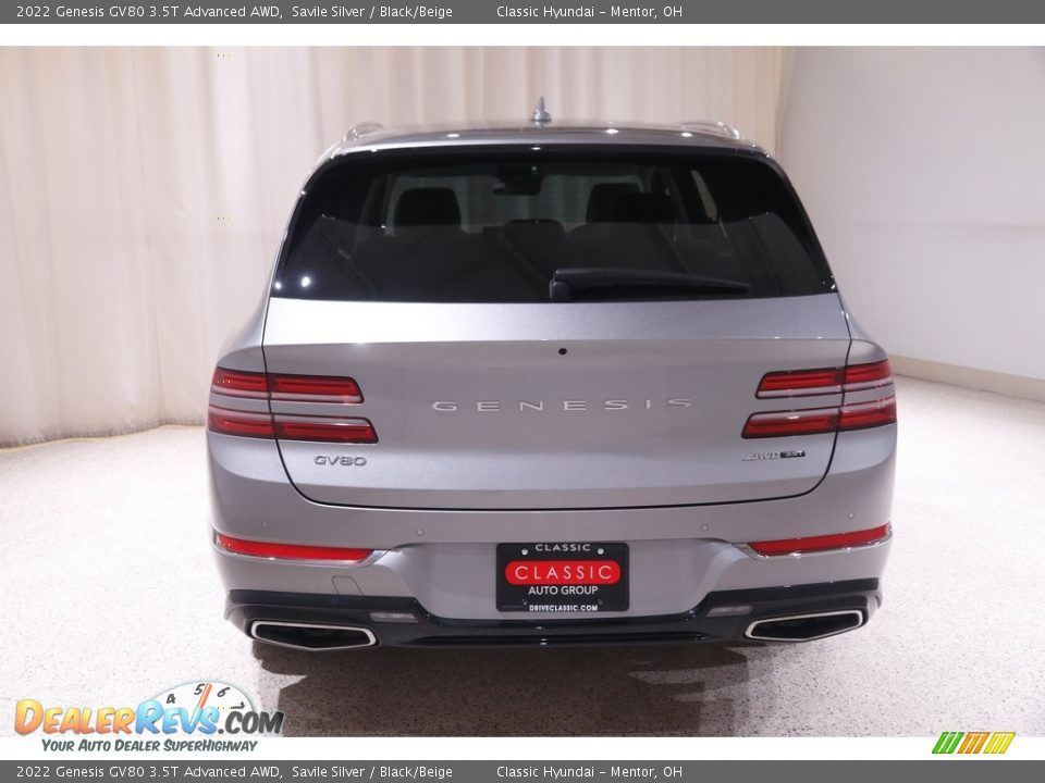 2022 Genesis GV80 3.5T Advanced AWD Savile Silver / Black/Beige Photo #22