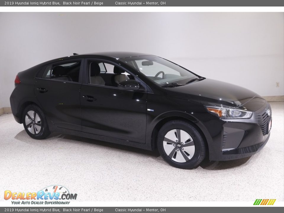 2019 Hyundai Ioniq Hybrid Blue Black Noir Pearl / Beige Photo #1