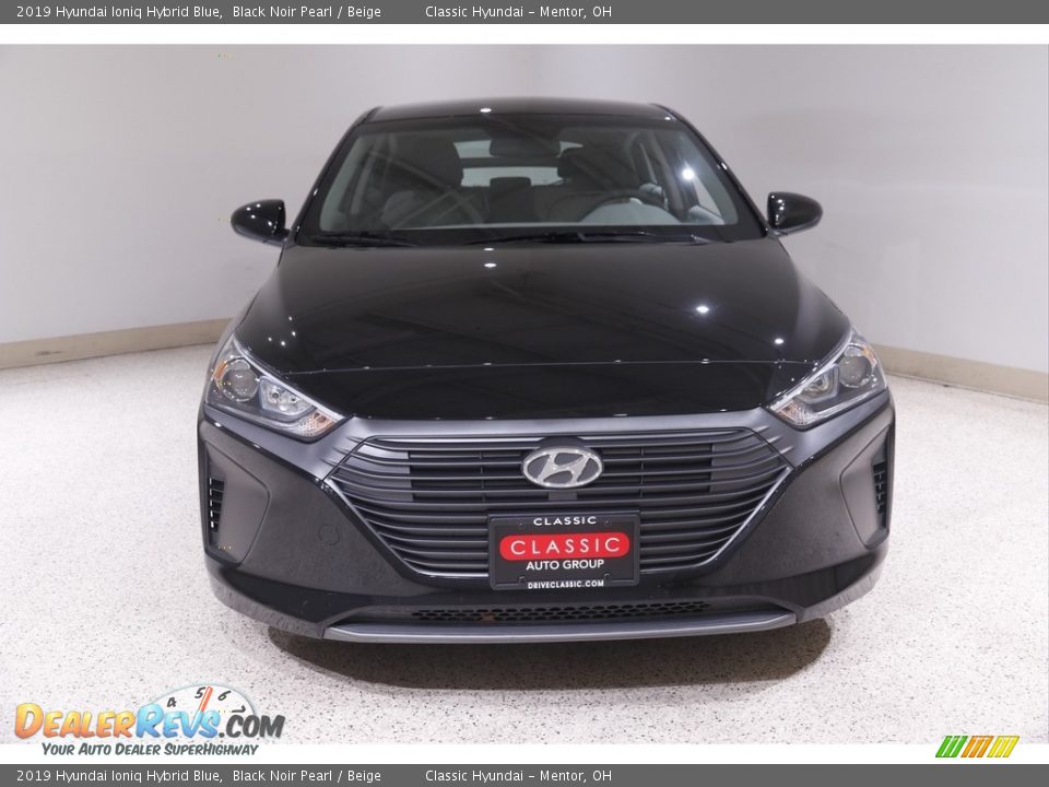 2019 Hyundai Ioniq Hybrid Blue Black Noir Pearl / Beige Photo #2