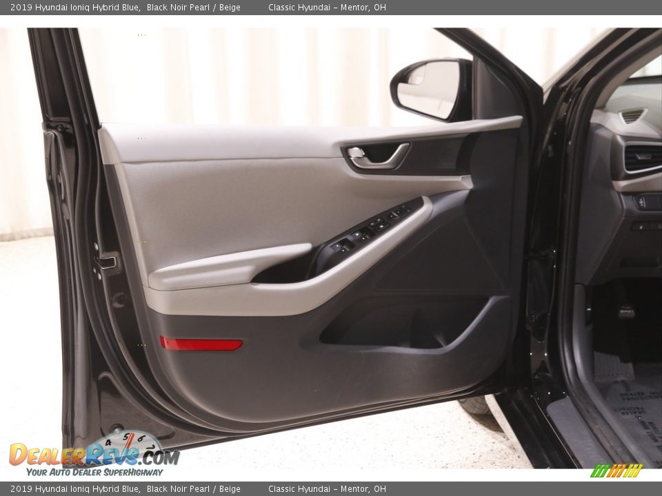 2019 Hyundai Ioniq Hybrid Blue Black Noir Pearl / Beige Photo #4