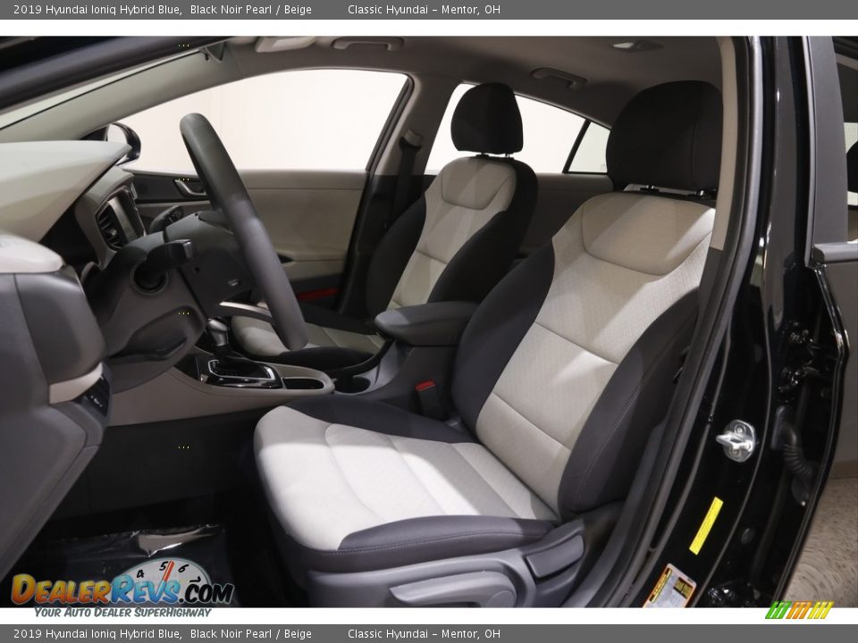2019 Hyundai Ioniq Hybrid Blue Black Noir Pearl / Beige Photo #5