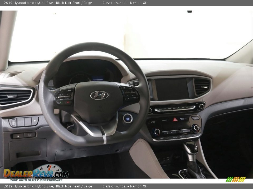 2019 Hyundai Ioniq Hybrid Blue Black Noir Pearl / Beige Photo #6